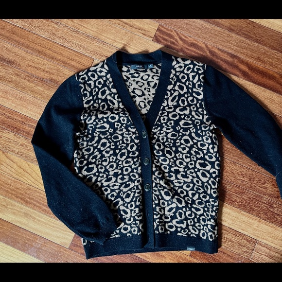 Obey Leopard Cardigan - size small - Picture 4 of 4